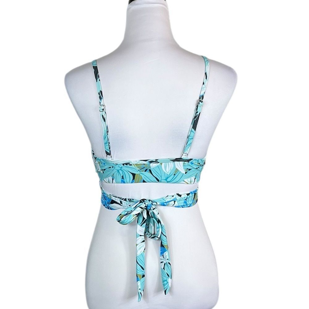 Women’s Blue Tropical Floral Pullover Swimsuit Top, Size S, NWOT‎ - Picture 2 of 6